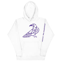Load image into Gallery viewer, OG TBD Raven Hoodie - Pure White / Pleasure Purple
